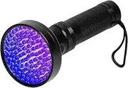 EZONEDEAL UV Torch Black Light 100 LED UV Flashlight Super Wider Bright Flashlight, Professional Ultraviolet Light Pet Urine Detector for Dog,Home Dry Stains,Counterfeit Money,Bed Bug,Scorpions