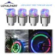 4x Colorful Auto Wheel Tire Tyre Air Valve Stem LED Light Caps Cover Accessories