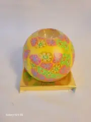 Magic Glow Candle Lg Retro 70sYellow Millieflori Orb San Francisco Candle In Box