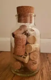 Corked Glass Bottle (Filled with Corks)