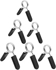 Outanaya 6 Pack Barbell Clamp Locking Collar Clip Spring Clip Collars for Dumbbell Bar Fitness Exercise Gym Equipment