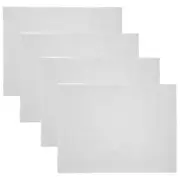 4x Bambury Tableware/Dinnerware Linen Placemat 33x45cm Silver Home Decor