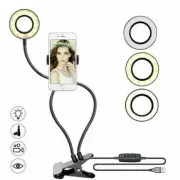 LED Selfie Ring Light With Tripod Stand Phone Holder Makeup Live Stream Beauty +