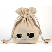Lantern Moon Black Sheep Meadow Drawstring Bag