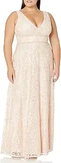 [Adrianna Papell] Women's Sequin Guipure Gown