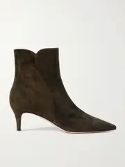 [Gianvito Rossi] Gianvito Rossi - Levy 55 Suede Ankle Boots - Army green - IT37 IT 37 Green