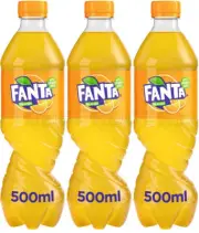 3 FANTA ORANGE Flavor Soda Sparkling Soft Drink Bottles European Treats 500ml