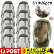 5-20X Mosquito Head Net Insect Mesh Hat Bee Bug Mozzie Protector Outdoor Fishing