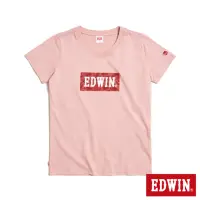 在飛比找momo購物網優惠-【EDWIN】女裝 佩斯里紋LOGO短袖T恤(淺粉紅)
