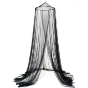Black Hanging Princess Bed Canopy Mosquito Net - Dome Bedding for Dorm Rooms &