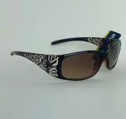 NORTHCREST Sunglasses For Women 100% UVA-UVB, Brown With Rhinestone & Flower New