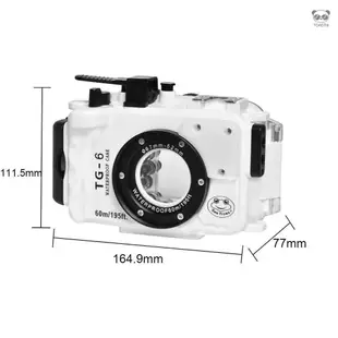 Sea frogs TG-6 相機防水殼 60米防水 適配Olympus TG-6相機（不配潤滑油）白色