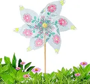Pinwheels for Kids, Handmade Outdoor Windmill, Arts and Craft Activity, Assembly and Color Your Own Wind Spinner for Garden Yard Park Beach