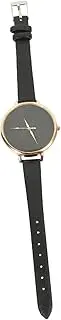 [Holibanna] Watch Black Pu Wrist Stopwatch Watches for Men Stainless Steel Ordinary Glass Mirror Exquisite Watch