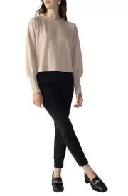Sanctuary Women's Black Slash Pockets Flat Front Skinny Leg Ankle Pants Size 31