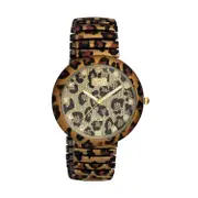 Eton Womens Fashion Watch, Leopard Print Expanding Bracelet 3117J-LP