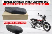 Royal Enfield "Black Deluxe Touring Dual Seat" For Interceptor 650