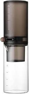 POPULUSL Ice Drip Coffee Maker, Cold Brew Coffee Maker, High Boron Glass Coffee Pot with Coffee Paper Filters for Home Office 400ml Cold Brew Pots, Fine 400 Mesh, Adjustable Water Flow