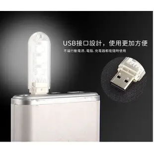 8燈珠USB小夜燈 8燈珠 USB小夜燈 插電式小夜燈 照明燈 USB即插即用迷你隨身燈 照明燈 露營