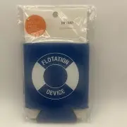 “Flotation Device” 2-Sided Drink Koozie Blue By About Face Design NEW IN PACKAGE
