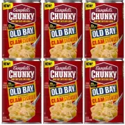 Campbell's Chunky Soup OLD BAY Seasoned Clam Chowder Ready to Eat 18Oz (6 Cans)