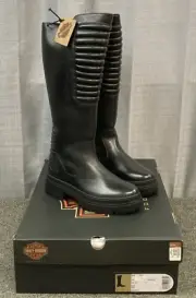 NEW GENUINE HARLEY DAVIDSON D87216 SIZE 7 Kamton 13.5-Inch Women's Black Boots