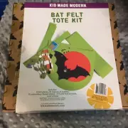 HALLOWEEN TRICK-OR-TREAT BAG Bat Felt Tote Kit Kid Maker Modern Sewing Craft NEW