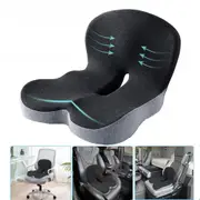 Memory Foam Seat Cushion Lumbar Support Ergonomic Back Support for Office Car