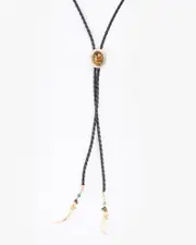 Multi Colour Western Style Cord Lariat Necklace