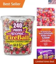 Atomic Fireball Jawbreakers , Cinnamon Flavor Individually Wrapped Candy, 240...