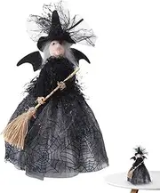 Witch Collectible Figure | Halloween Witch Tree Topper | Desktop Decoration Doll Ornaments Halloween Witch Tree Topper for Desktop Treetop Fireplace Halloween