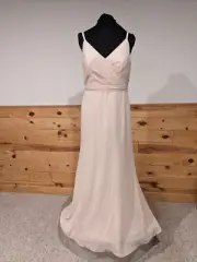 Beige Chiffon A- Line Dress size 10