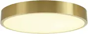 Slim Round LED Flush Mount Ceiling Light, Gold Full Copper Ceiling Lamp, Acrylic Lamp Shade, Flat Modern Ceiling Lighting, Lighting Fixture for Bedroom Living Room Decoration