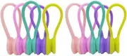 10Pcs Reusable Twist Ties with Strong Magnet Magnetic Tie Cable Organiser Headphone Earphone Cord Winder Holder Clip Silicone Wire Holder for Bundling and Organizing USB Cable Headphone-Desk Car Home Office