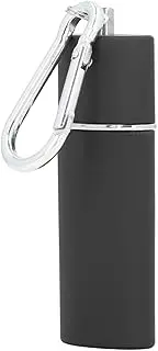 Portable Mini Ashtray Keychain, Exquisite Mini Portable Pocket Ashtray for Car for Cigarettes (Black)