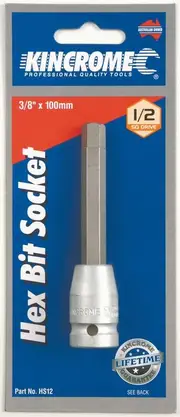 Kincrome HS12 - Hex Bit Socket 3/8" 1/2" Drive