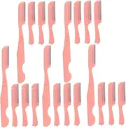 Healeved Stainless Steel Eyebrow Razor Set 5 Packs Compact Foldable for Travel Home Use Makeup Care Tool Kit