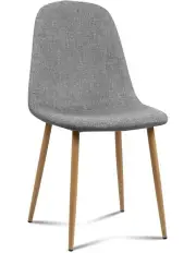 [Artiss] Dining Chairs Linen Curved Slope Set of 4 in Grey