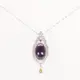 【雅紅珠寶】紫色魅力天然紫水晶項鍊-925純銀飾