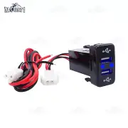 3.1A Car Charger Socket Dual 2 USB Port Charging Power Adapter Outlet For Toyota