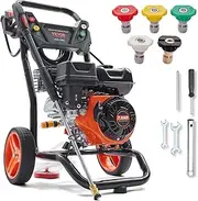 [VEVOR] Gas Pressure Washer, 3600 PSI 2.6 GPM, Gas Powered Pressure Washer with Copper Pump, Spray Gun and Extension Wand, 5 Quick Connect Nozzles, for Cleaning Cars, Homes, Driveways, Patios