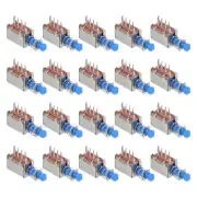 40pcs 0.3A DC 30V 6 Pin 1 Position Soldering DPST Push Button Power Switch