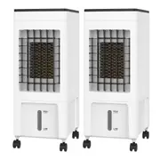 3 in 1 Evaporative Air Cooler, Portable Air Cooler Air Conditioner Fan with 8L Water Tank, 2Pcs