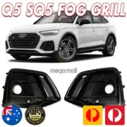 Blacked Out Front Fog Light Cover Grille For Audi Q5 SQ5 S-Line 2021-2024