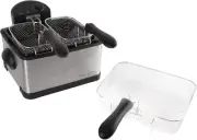 Deep Fryer - 4-Liter Electric Oil Fryer - 1 Large Basket and 2 Small for Dual Us