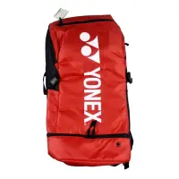 在飛比找momo購物網優惠-【YONEX】羽球袋雙肩背包55x32x22cm紅(BAG3