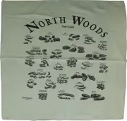 New North Woods Field Guides Animal Scat Bandana Green SCAT-BANDANA-GREEN