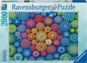 Ravensburger 2000 Piece Jigsaw Puzzle - Radiating Rainbow Mandalas