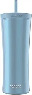 [Contigo] AUTOCLOSE Shake & Go 20oz Tumbler, Shaker Bottle for Protein Mixes, Blender Bottle, Glacier