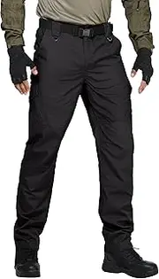 [URBEST] Men's Ripstop Tactical Pants, Water Resistant Cargo Pants, Outdoor Lightweight Hiking Work Pants